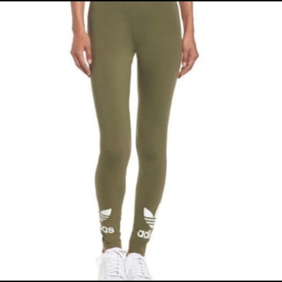 olive green adidas tights